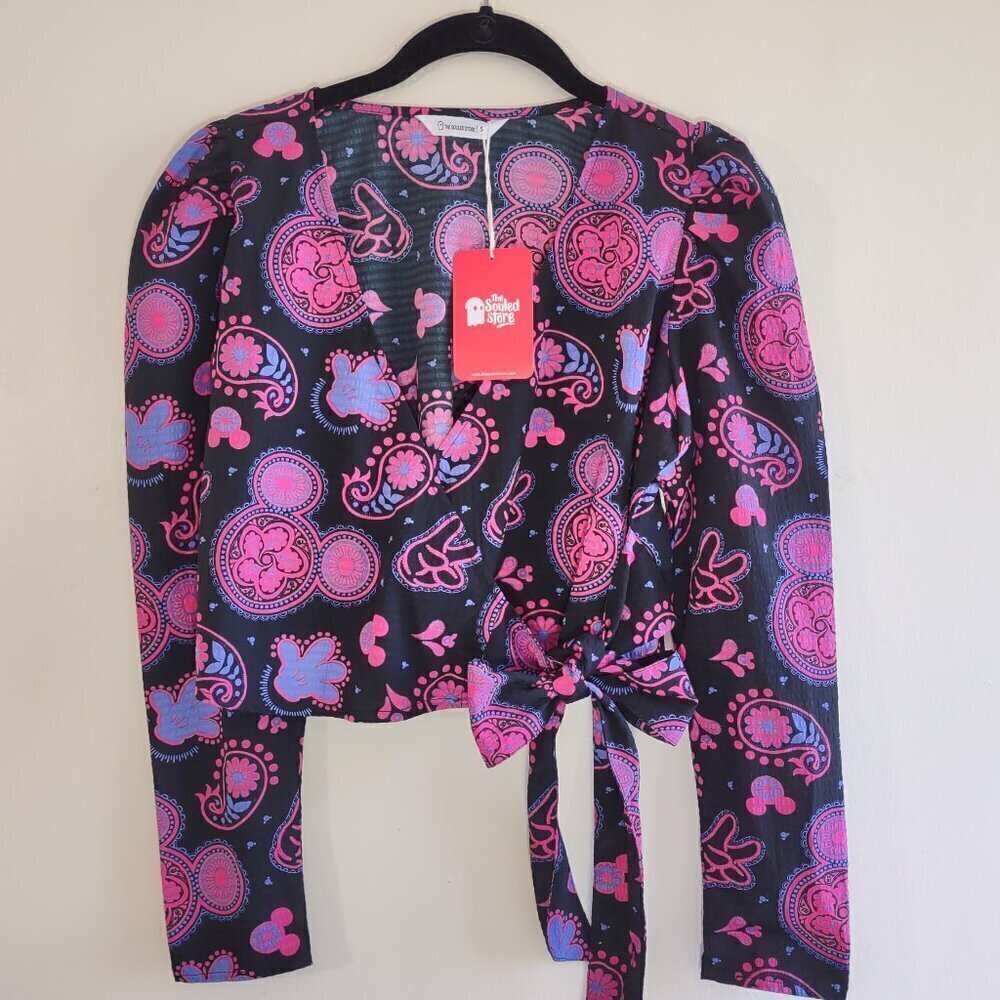 NWT Disney Crop Top Whimsy Rockability Peace Goth Festival Indie Hippie Sz Small